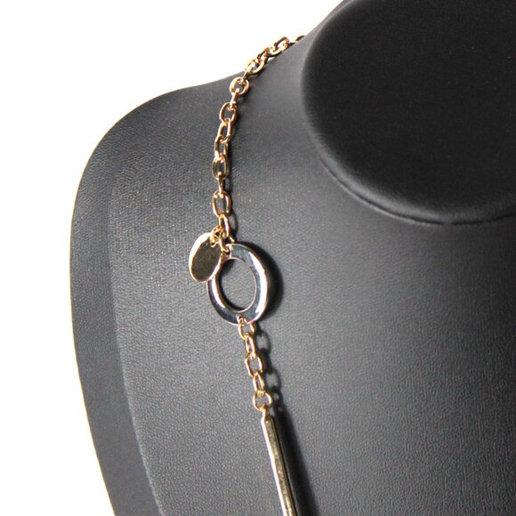 Chico's Silver and Gold Disk Necklace - Picture 5 of 9